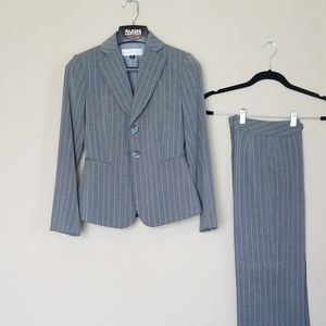 Tahari Gray Pinstripe Suit